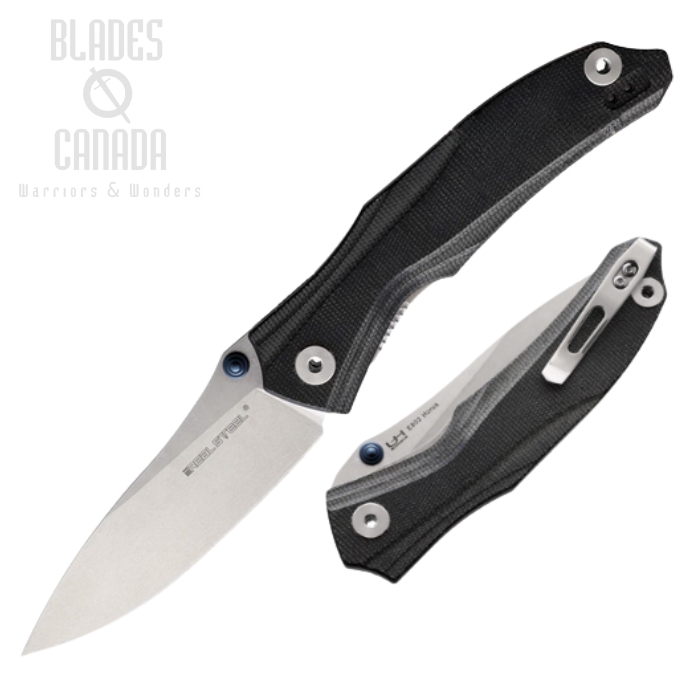 Real Steel E802 Horus Folding Knife, 14C28N Sandvik SW, Micarta Black, RS7435